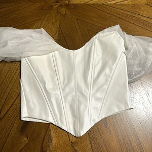 NWT Fashion nova faux leather top